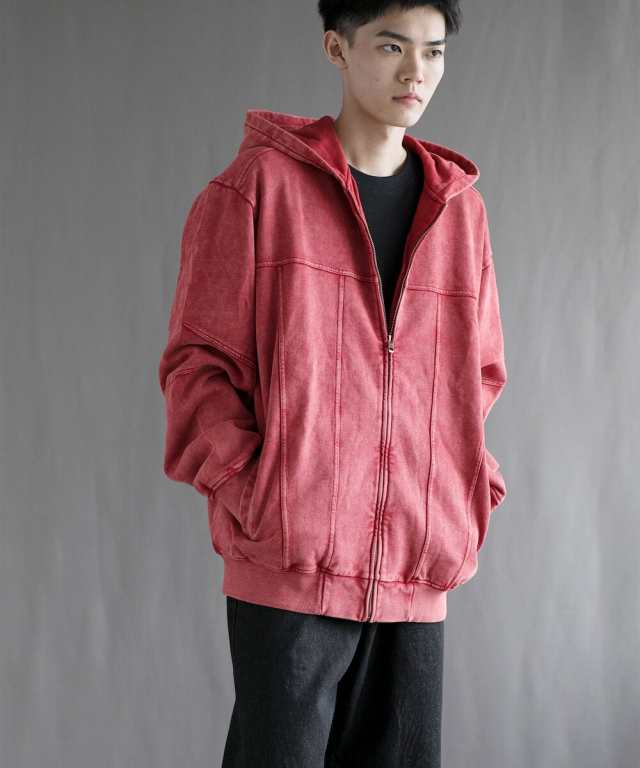 アイモハ（aimoha）/【aimoha neo】 Vintage Washed Zip−Up Hoodie パーカー