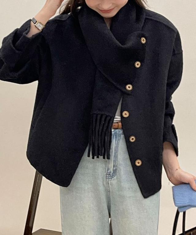 アイモハ（aimoha）/マフラー付きウールジャケット 7,437円