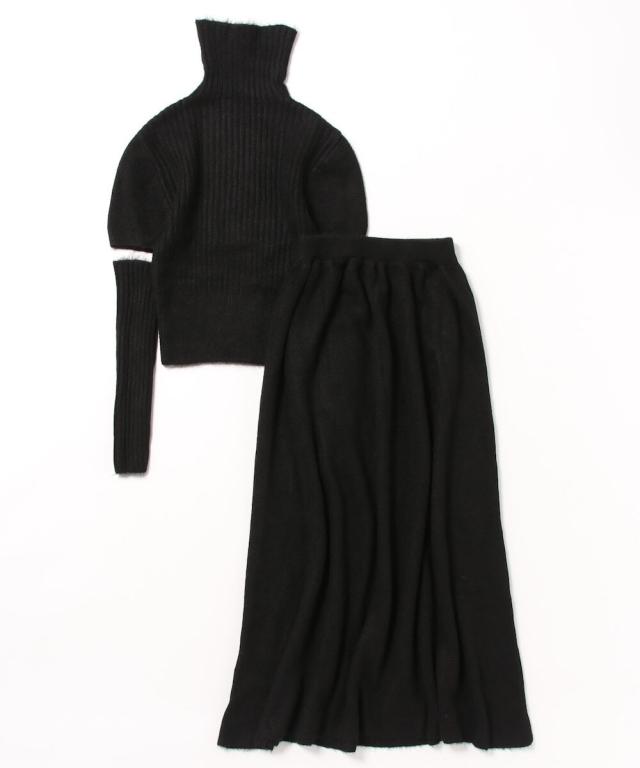 アイモハ（aimoha）/ニットグローブ付きハイネックニットトップス＋