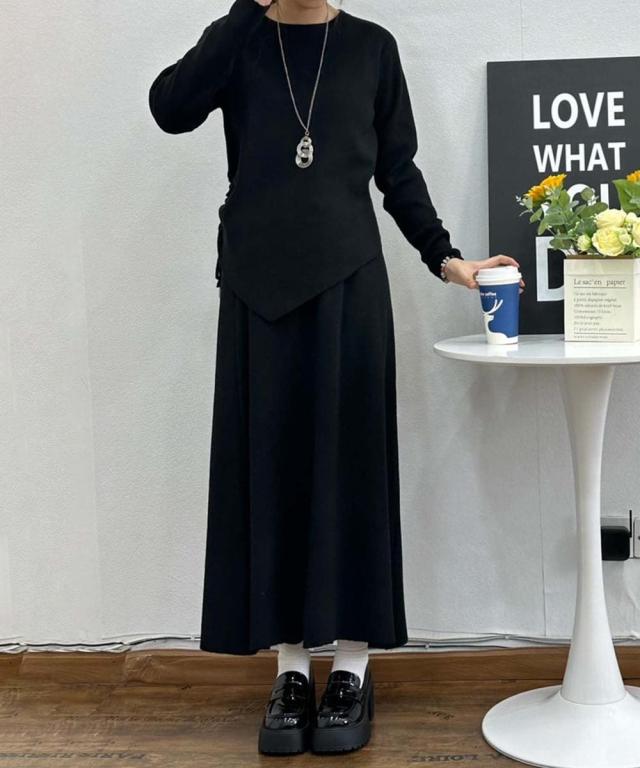 アイモハ（aimoha）/アシメデザインニットセットアップ