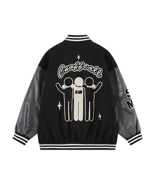 フック（HOOK）/【HOOK】ユニセックスアメカジワッペン刺繍スタジャン