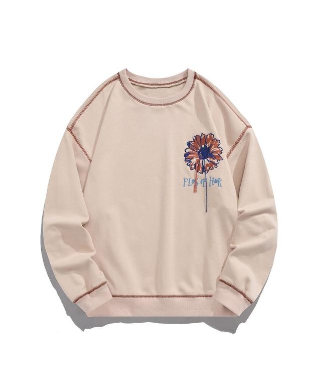 フック（HOOK）/スウェット HOOK −original− 飾りステッチマーガレットフリンジ刺繍スウェットの通販は 4,900円