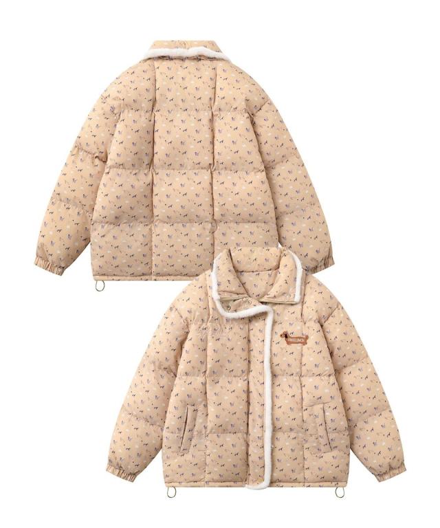 フック（HOOK）/【HOOK】for　girls 動物総柄2WAY中綿ジャケット