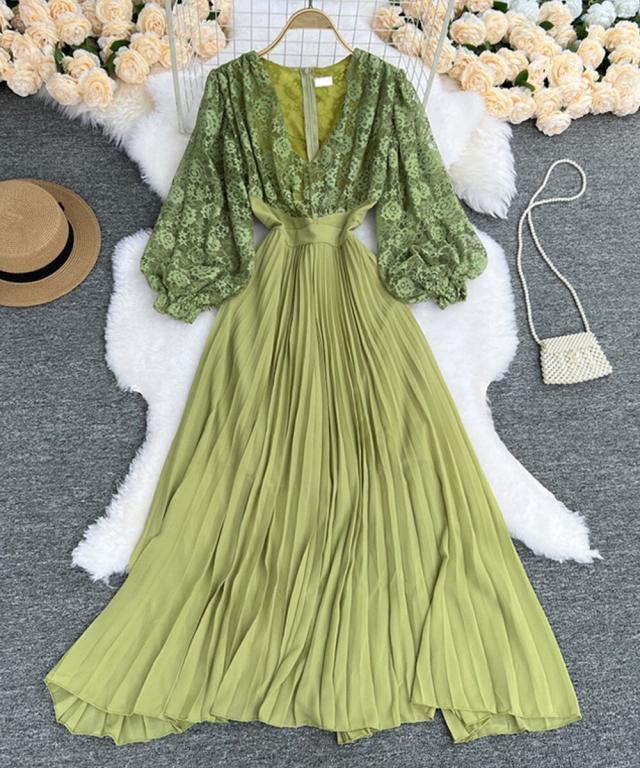 ジャスミングランディフローラム/【Jasmine】Vネックレース