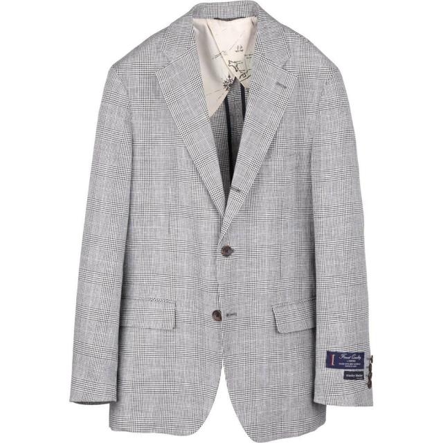 コナカ（konaka）/【stanley blacker】】2釦シングルジャケット グレー×チェック 軽量