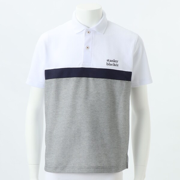 コナカ/【stanley blacker】【半袖】配色切替ポロシャツ/ホワイト/ウォッシャブル/ストレッチの通販は 5,192円