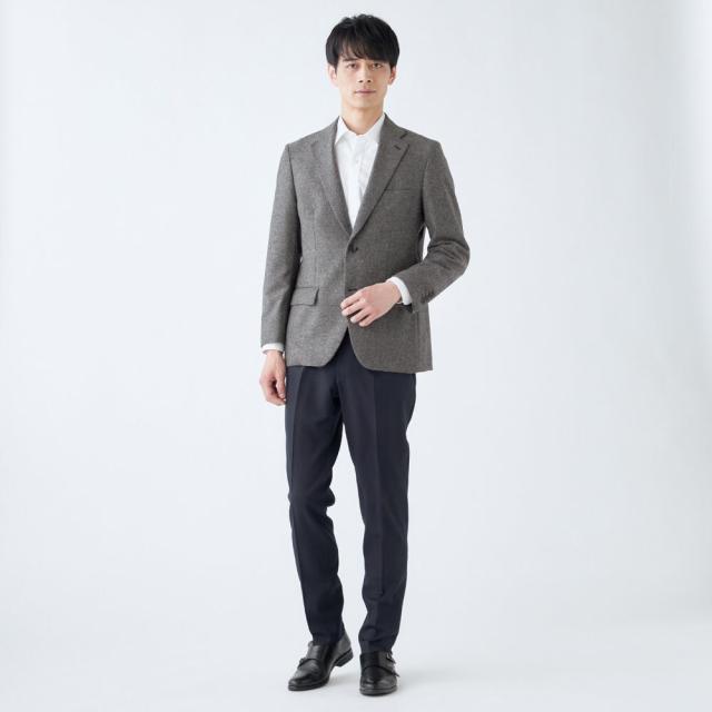 コナカ（konaka）/【stanley blacker】2釦ジャケット グレー無地 ストレッチ ※セットアップ可能商品