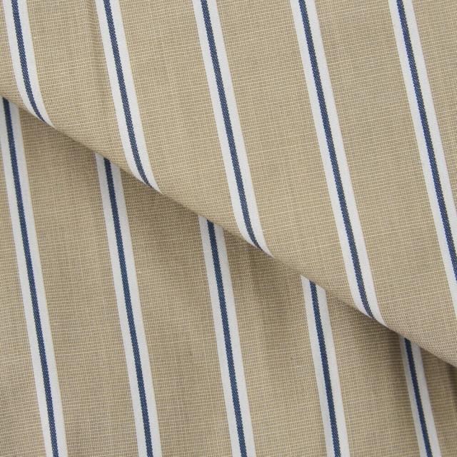 コナカ（konaka）/【stanley blacker】【長袖】バンドカラ?ストライプシャツ ベージュ