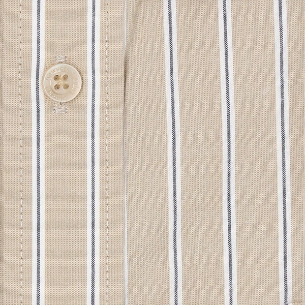 コナカ（konaka）/【stanley blacker】【長袖】バンドカラ?ストライプシャツ ベージュ