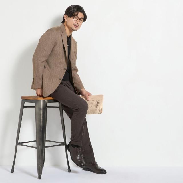 【NEW】コナカ（konaka）/【stanley blacker】洗えるニットポロシャツ ブラック_6
