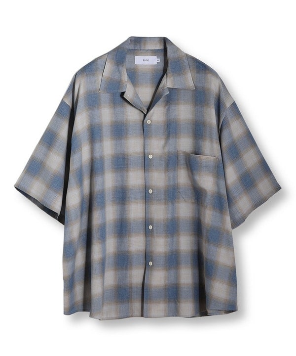 フューズ（FUSE）/シアーチェックビッグシルエットシャツ