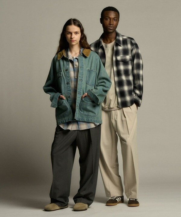 フューズ（FUSE）/シアーチェックビッグシルエットシャツ