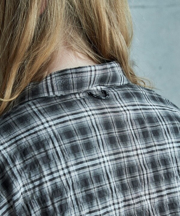 フューズ（FUSE）/シアーチェックビッグシルエットシャツ