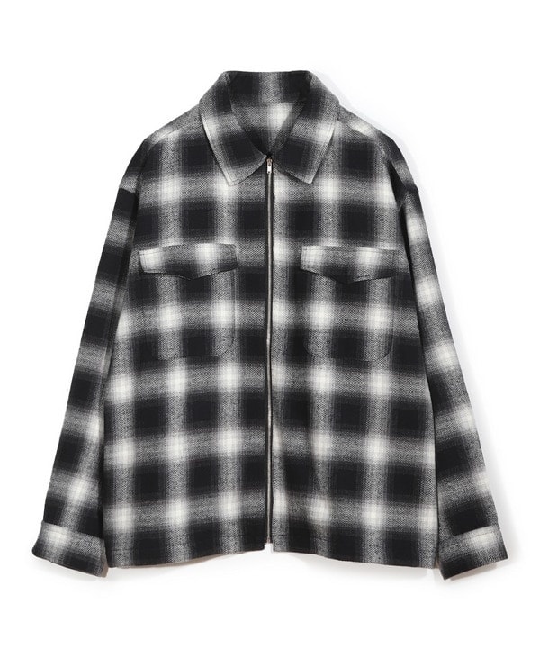 フューズ（FUSE）/オンブレーチェックシャツブルゾン