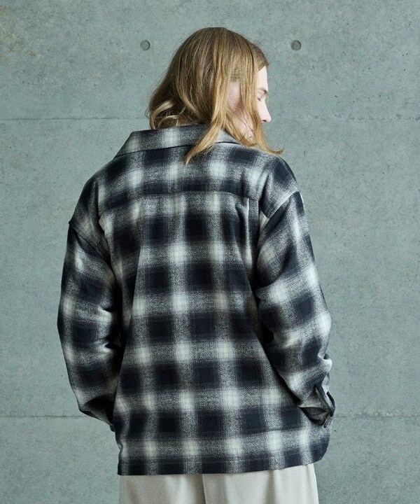 フューズ（FUSE）/オンブレーチェックシャツブルゾン