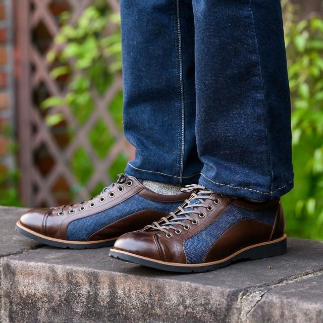 ヤマトイズム/YAMATOism　岡山デニム　姫路レザーコンビ　日本製　カジュアルシューズ　3E（YA3310） ヤマトイズム/YAMATOism 岡山デニム 姫路レザーコンビ 日本製