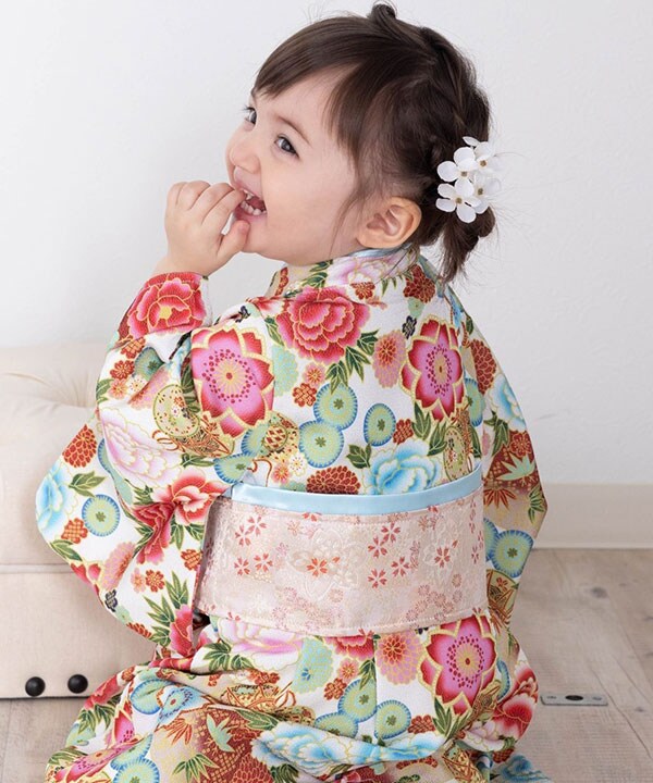 振袖風 ベビー着物 ロンパース オーガニックコットン　スウィートマミー スウィートマミー（SWEET MOMMY）/ベビー 着物 ロンパース 振袖