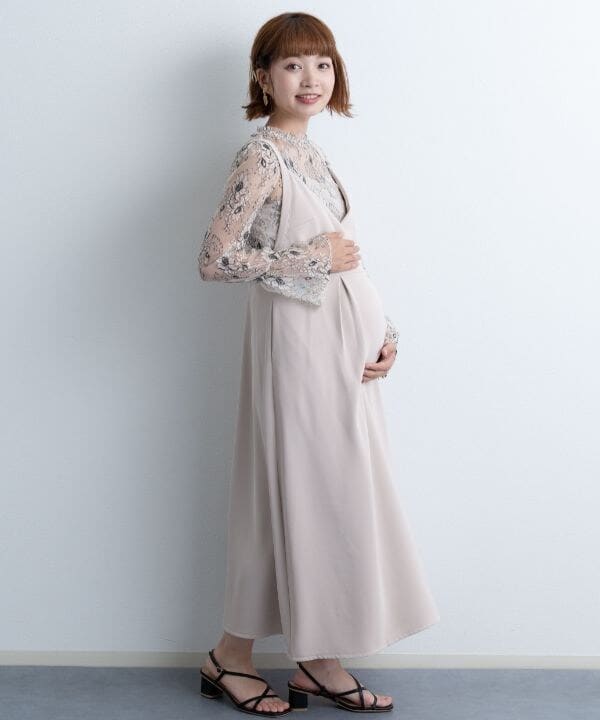 スウィートマミー（SWEET MOMMY）/上品とろみ素材 カシュクールキャミワンピース [マタニティ/産後]