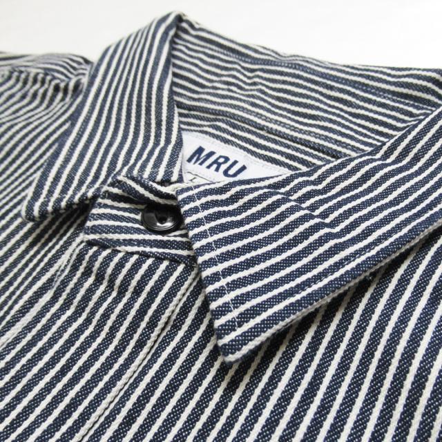 エムアールユー（MRU）/【日本製のしっかりシャツ】 ワークシャツ メンズ ヒッコリー ストライプ 長袖_11