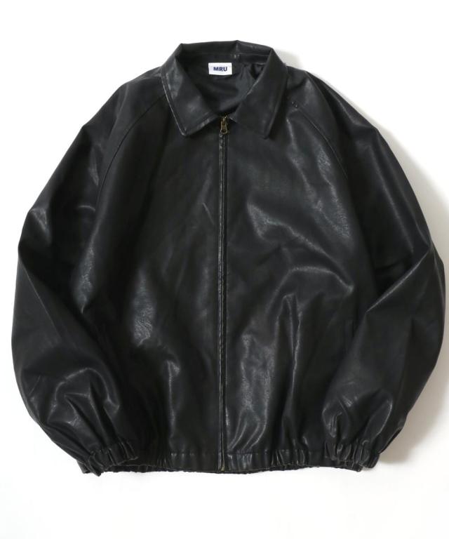 エムアールユー（MRU）/【ヴィンテージ風】 フェイクレザーレザージャケット