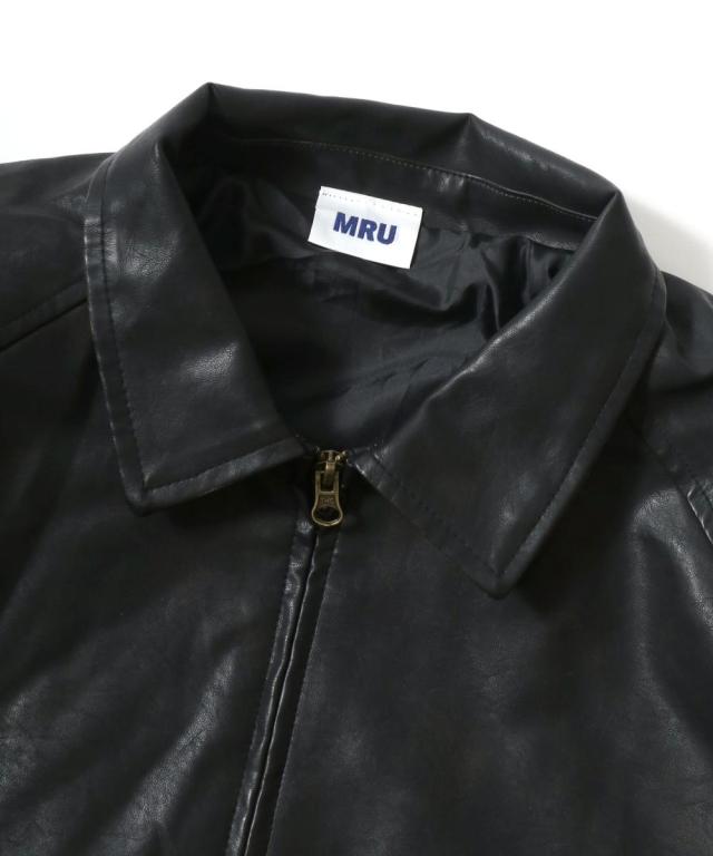 エムアールユー（MRU）/【ヴィンテージ風】 フェイクレザーレザージャケット_8