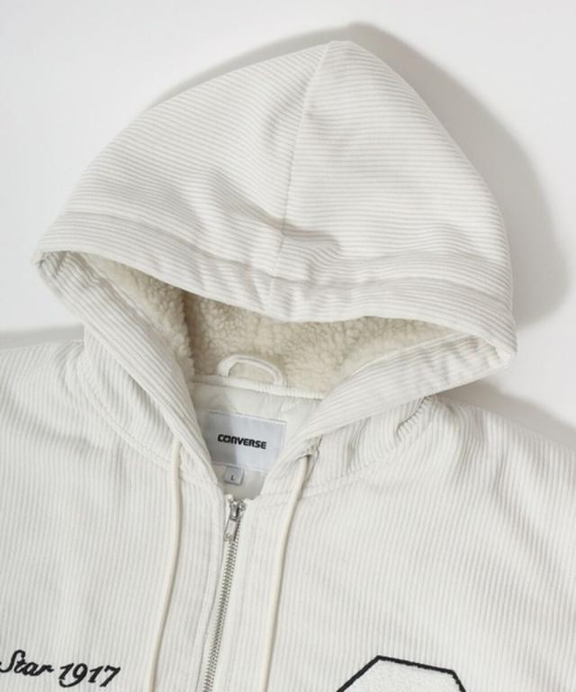 コンバース（Converse）/【季節感のあるコーデュロイ】 フード裏ボア フルジップパーカー ジップアップ_3