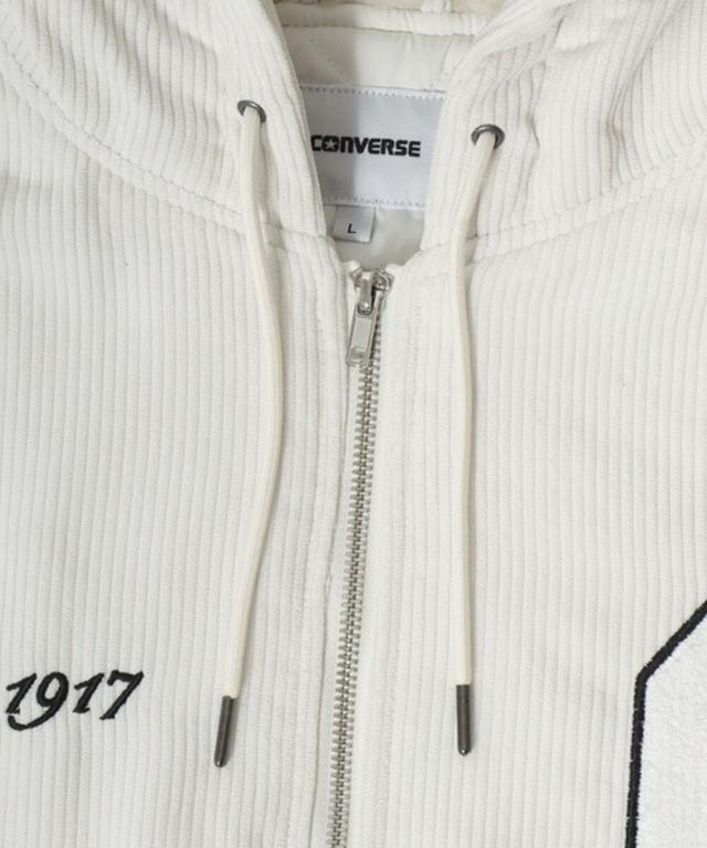 コンバース（Converse）/【季節感のあるコーデュロイ】 フード裏ボア フルジップパーカー ジップアップ_5