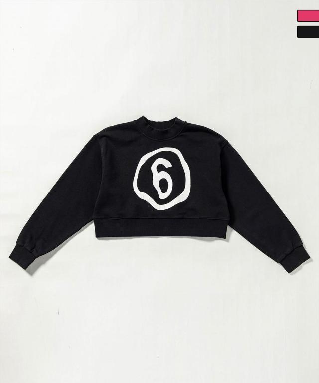 エムエムシックス　メゾン　マルジェラ（MM6 Maison Margiela）/MM6 Maison Margiela Kids & Junior ロゴ長袖スウェットプルオーバー