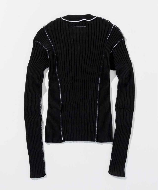 MM6黒 かぎ編みニット ブラック マルジェラ エムエムシックス メゾン マルジェラ（MM6 Maison Margiela）/MM6