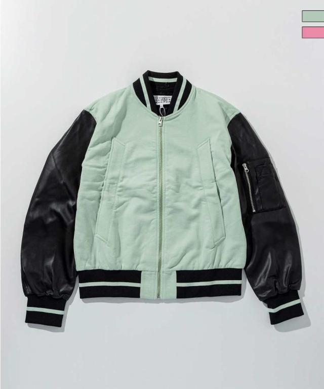 Maison Martin Margielaサテンジップアップジャケットシルバー Maison Martin Margielaサテンジップアップジャケットシルバー Maison