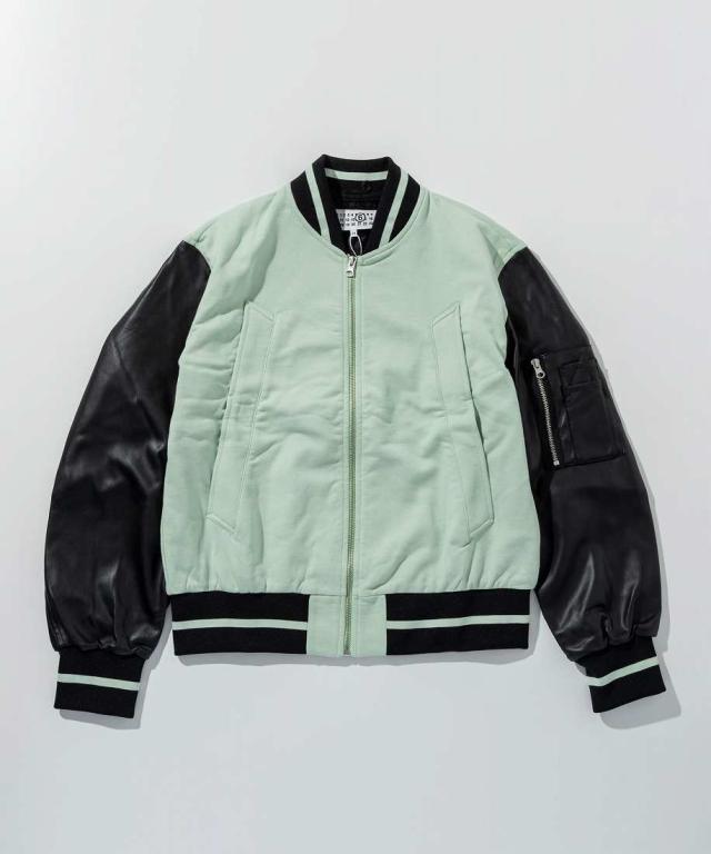 Maison Martin Margielaサテンジップアップジャケットシルバー Maison