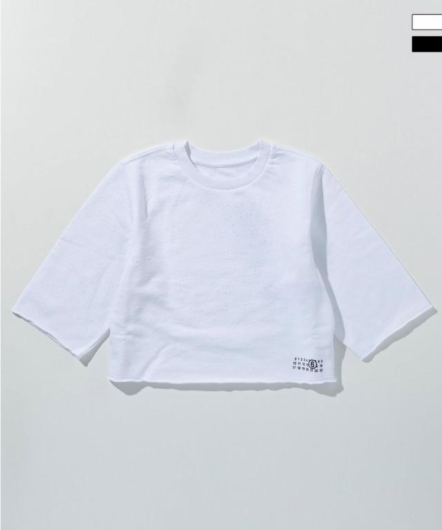 エムエムシックス　メゾン　マルジェラ（MM6 Maison Margiela）/MM6 Maison Margiela ワンポイントブランドロゴ五分丈Tシャツ