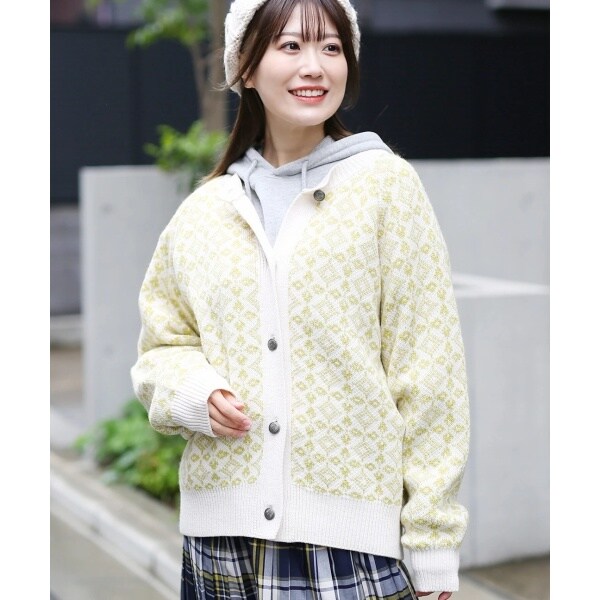 チチカカ（titicaca）/総柄ジャカードカーディガンの通販は 5,271円