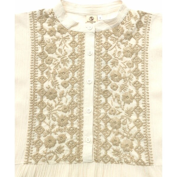 チチカカ（titicaca）/Rico フロールハンド刺繍楊柳ワンピース