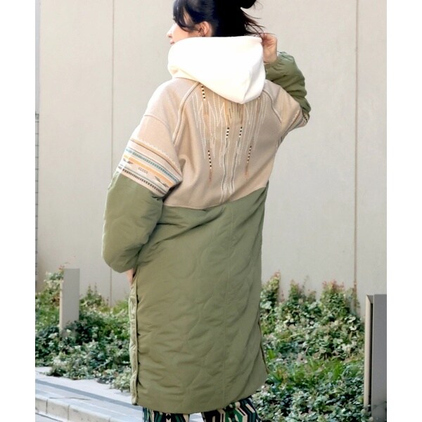 チチカカ（titicaca）/キルトコンビチマヨ刺繍ロングコートの通販は 8,230円