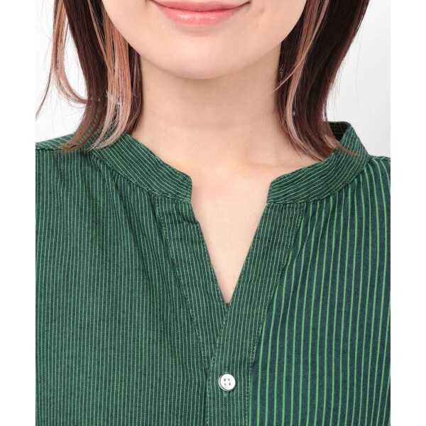 チチカカ（titicaca）/ストライプパッチワンピース(大きいサイズ)