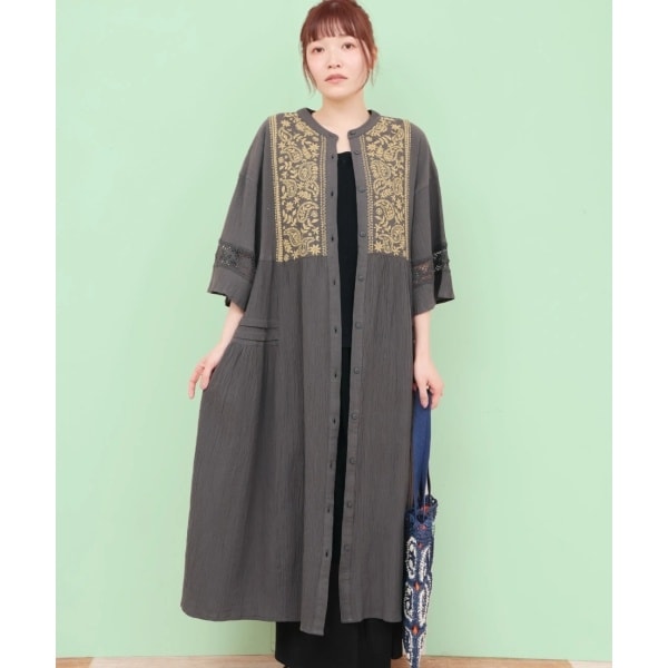 チチカカ（titicaca）/Rico クレープペイズリー刺繍ワンピース