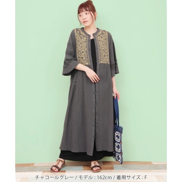 チチカカ（titicaca）/Rico クレープペイズリー刺繍ワンピース