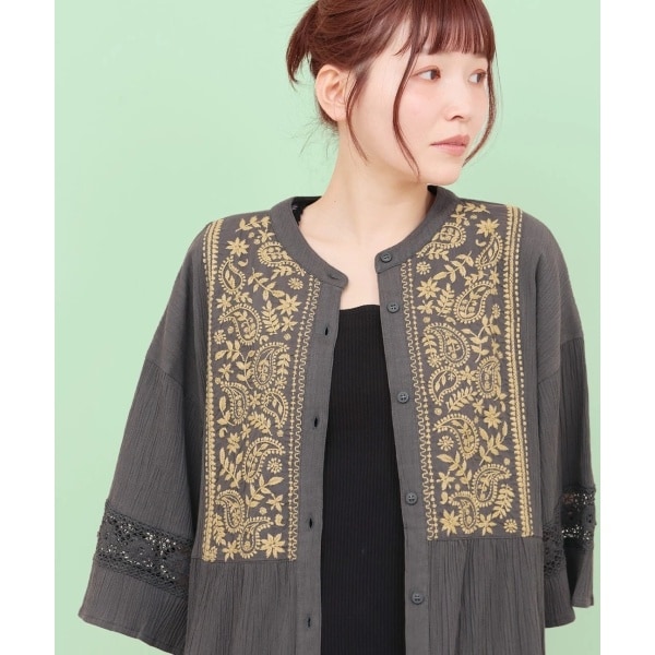チチカカ（titicaca）/Rico クレープペイズリー刺繍ワンピース
