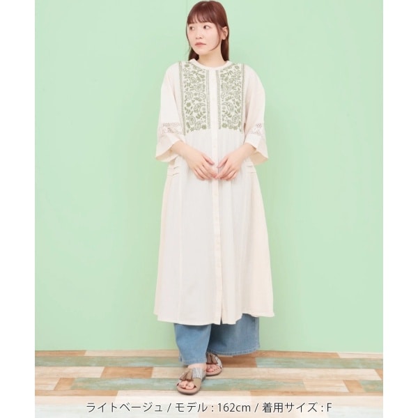 チチカカ（titicaca）/Rico クレープペイズリー刺繍ワンピース