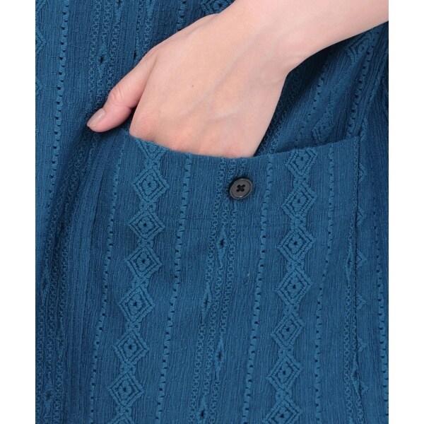 チチカカ（titicaca）/go slow caravan シャーリングレース半袖シャツ