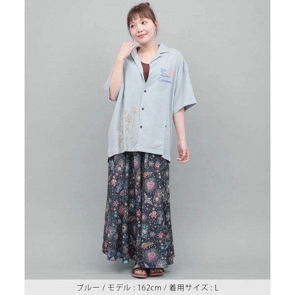 チチカカ（titicaca）/go slow caravan リネン混刺繍オープンシャツ_4