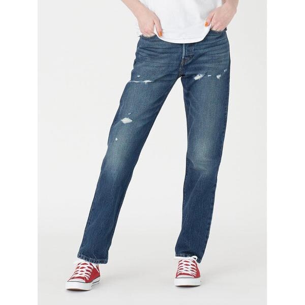 リーバイス（Levi’s）/501(R) ジーンズ FOR WOMEN ダークインディゴ DESTRUCTED