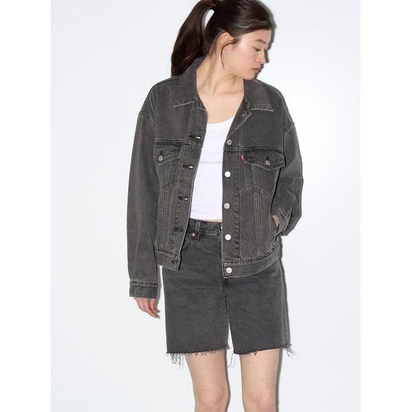 90s ユーロ Levi´s ブラック デニム ジャケット XL 黒