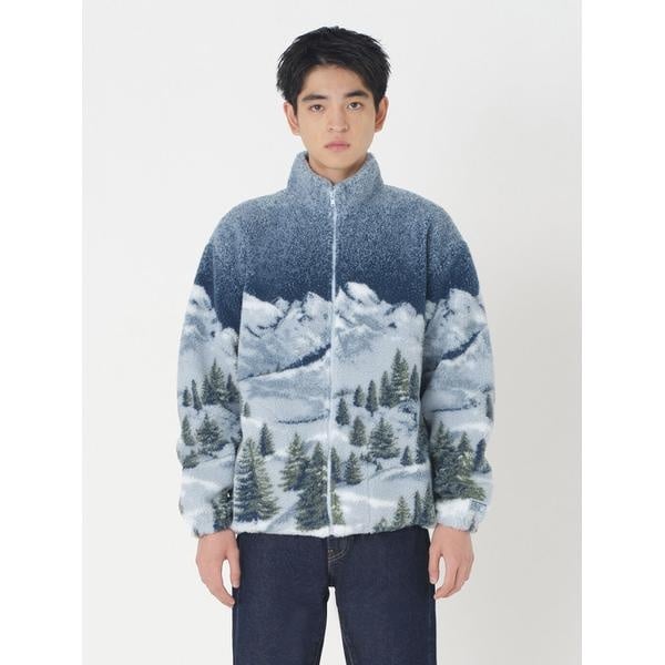 リーバイス（Levi’s）/ジャガード シェルパジャケット ブルー ALPINE PEAKS