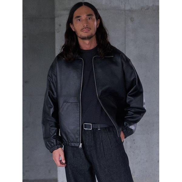 リーバイス（Levi's）/PREMIUM BLACK FULLZIP SPORTS LEATHER JACKETの