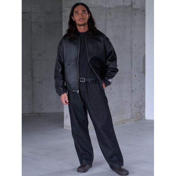 リーバイス（Levi's）/PREMIUM BLACK FULLZIP SPORTS LEATHER JACKETの