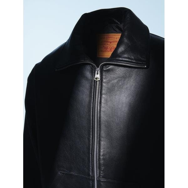 リーバイス（Levi's）/PREMIUM BLACK FULLZIP SPORTS LEATHER JACKETの