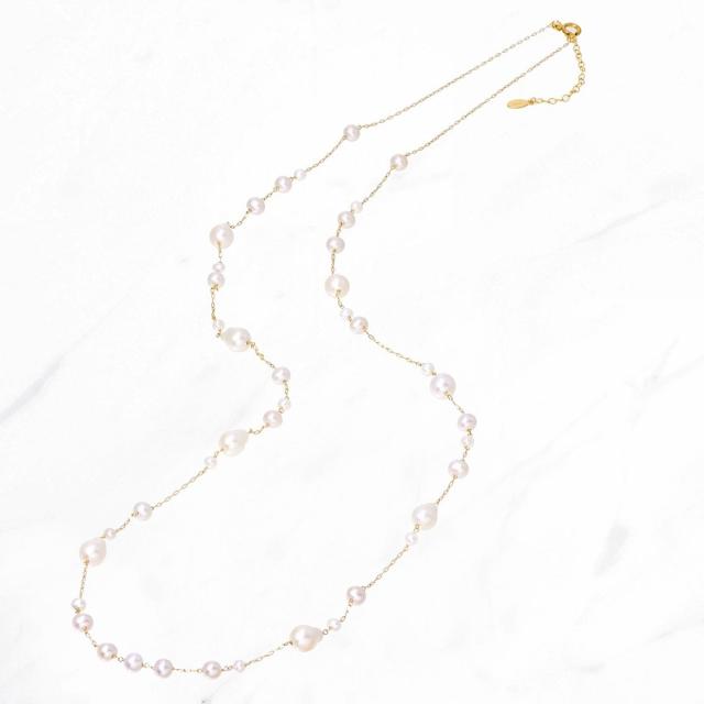 ナチュラリジュエリ（NATURALI JEWELRY）/ミニバロックパールステーションネックレス