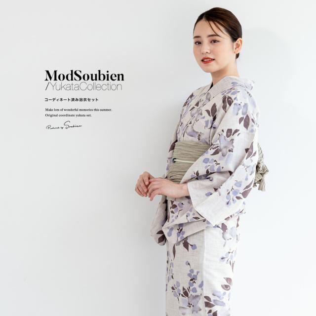 ソウビエン（SOUBIEN）/浴衣2点セット レディース （浴衣＋帯